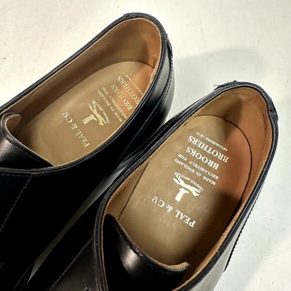 WORN TWICE Crockett & Jones x Peal & Co Split Toe Derby Black Calf England US 10 - Picture 8 of 13